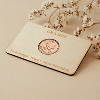 80th Birthday 1946 Farthing Personalised Wallet Card