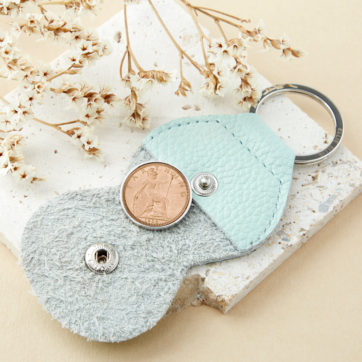 90th Birthday 1936 Farthing Keepsake Coin Keyring