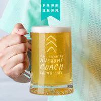 "Awesome Coach" Beer Tankard Glass