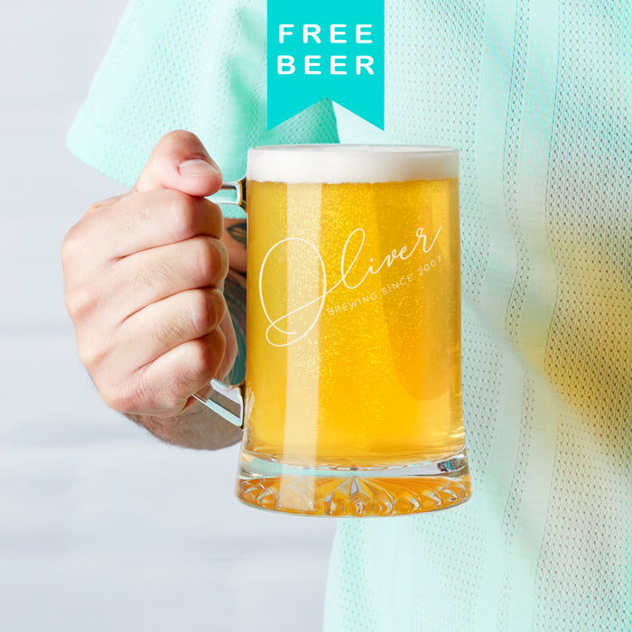 Personalised Birth Year And Name Beer Tankard
