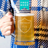 Personalised 'Brewing Since' Name And Year Beer Tankard