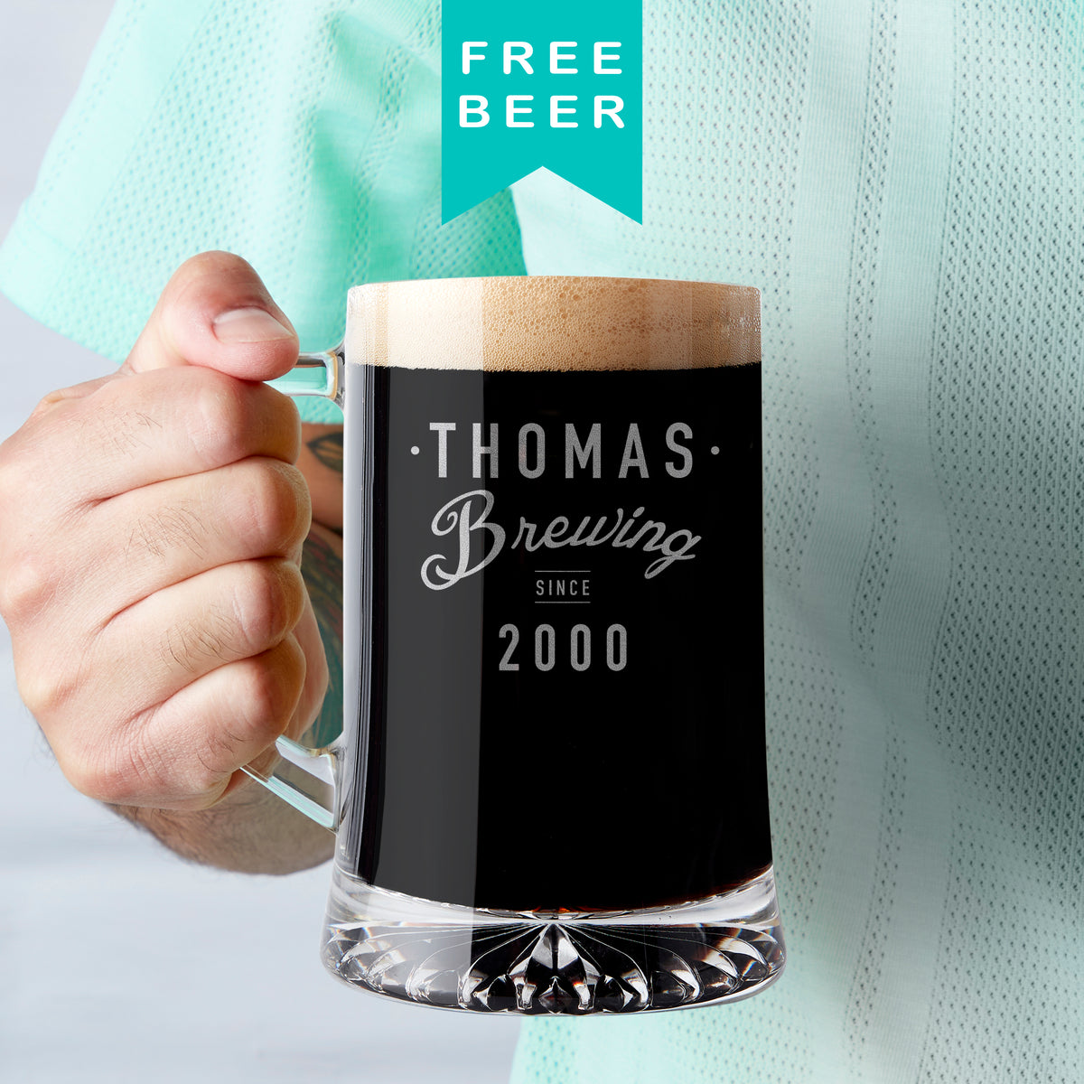 Personalised 'Brewing Since' Year And Name Beer Tankard