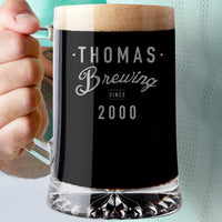 Personalised 'Brewing Since' Year And Name Beer Tankard