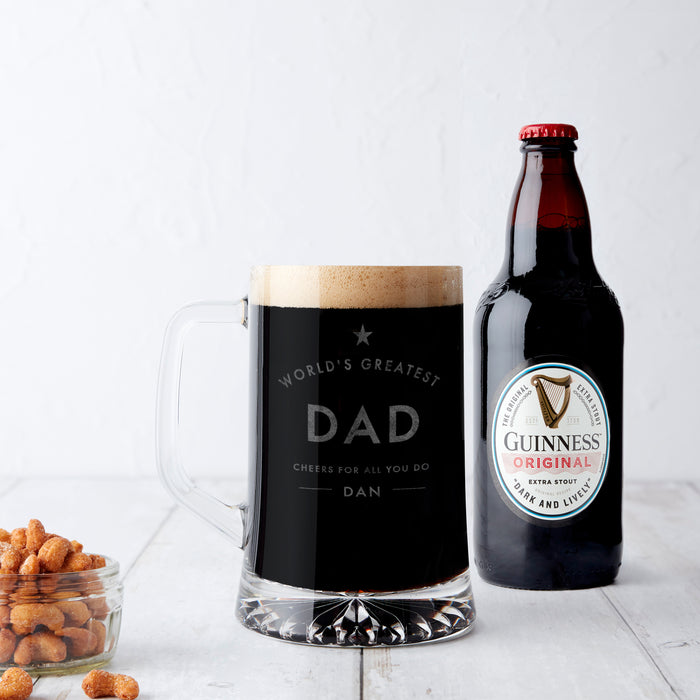 Worlds Greatest Dad Personalised Beer Tankard