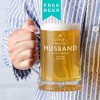 Personalised "Worlds Greatest Husband" Beer Tankard