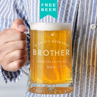 'Worlds Greatest Brother' Personalised Beer Tankard