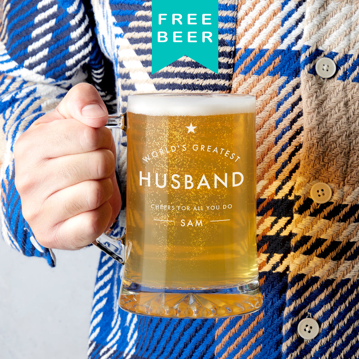 'Worlds Greatest Husband' Personalised Beer Tankard