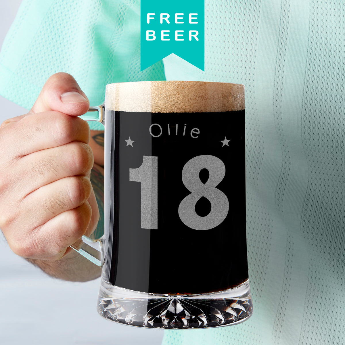 Personalised 18th Birthday Age And Name Beer Tankard