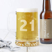 Personalised 21st Birthday Age And Name Beer Tankard