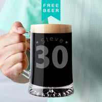 Personalised 30th Birthday Age And Name Beer Tankard