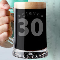 Personalised 30th Birthday Age And Name Beer Tankard