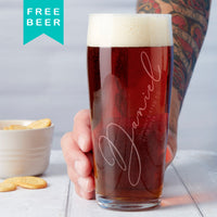Personalised Stag Do Beer Glass