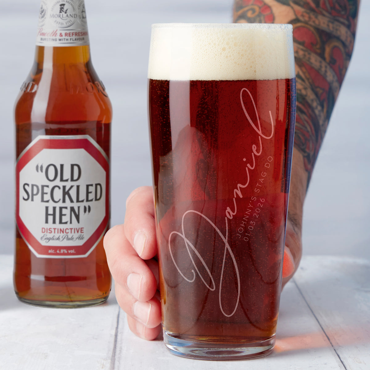 Personalised Stag Do Beer Glass