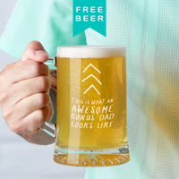 'Awesome Bonus Dad' Beer Tankard Glass Father's Day Gift
