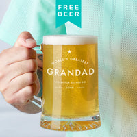 'Worlds Greatest Grandad' Personalised Beer Tankard Father's Day Gift