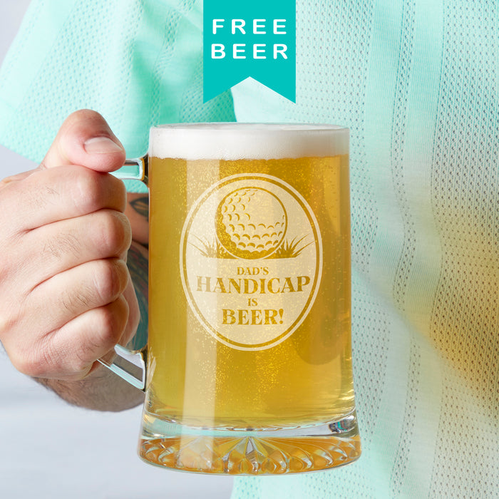 Handicap is Beer Father's Day Golf Beer Tankard