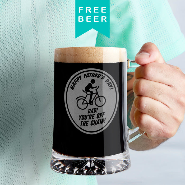 Off The Chain Father's Day Cycling Beer Tankard