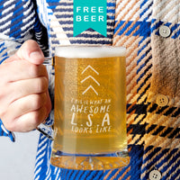 "Awesome LSA' Beer Tankard Glass