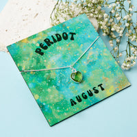 Gold Plated Heart Birthstone Necklace card
