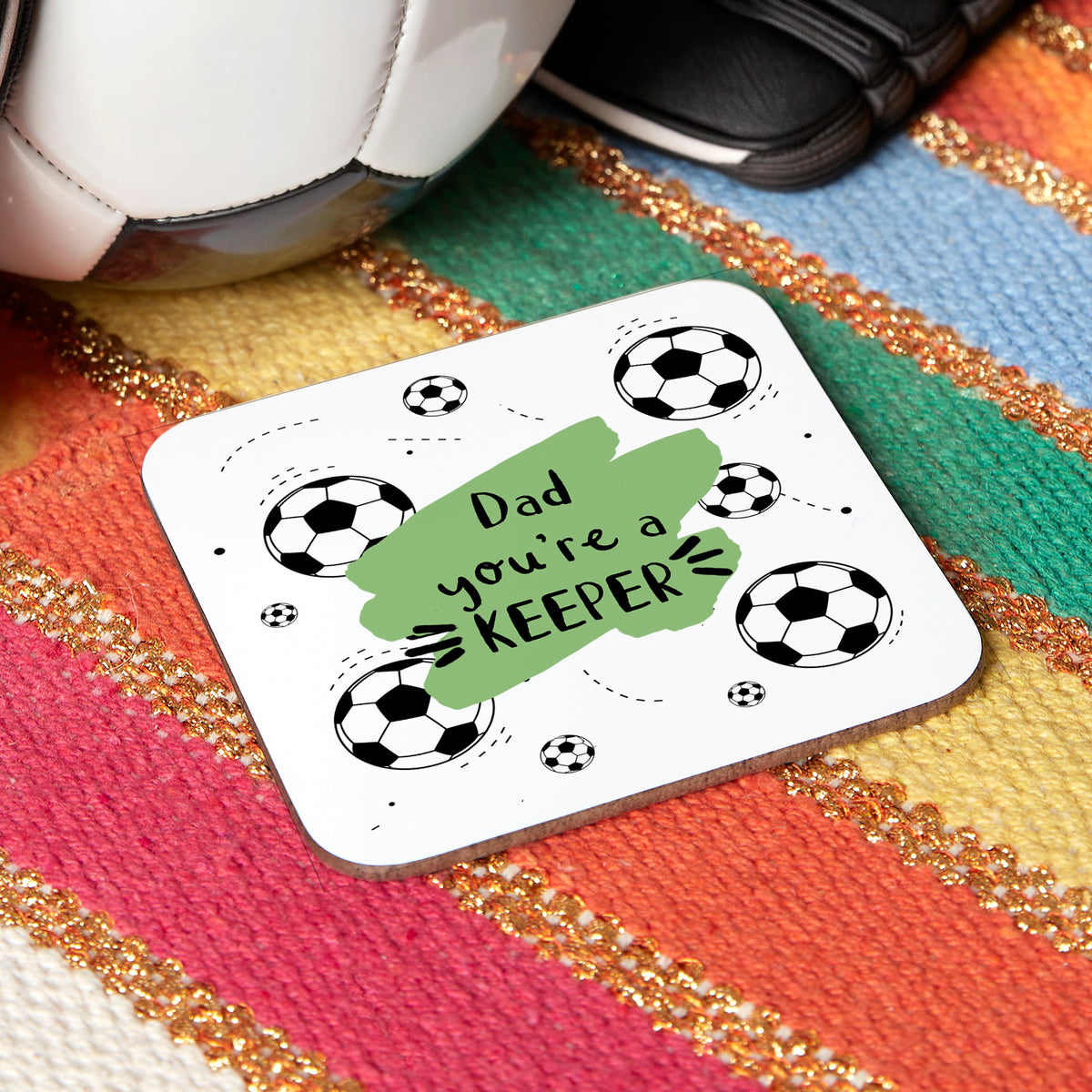 Choose Your Message Football Coaster