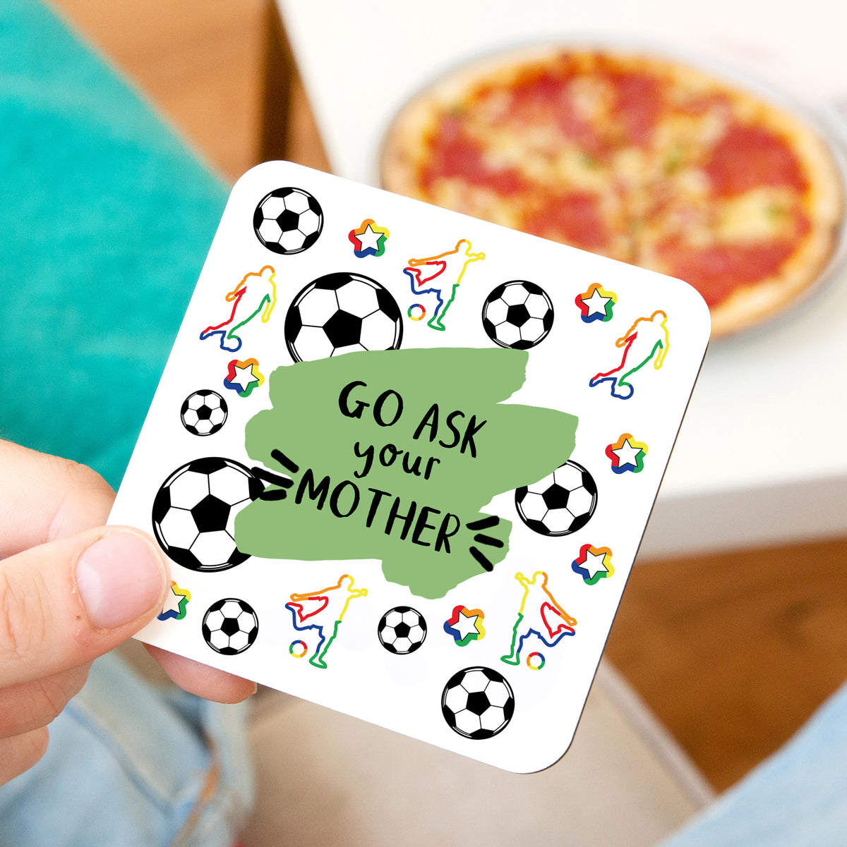 Choose Your Message Football Coaster