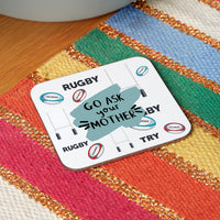 Choose Your Message Rugby Coaster