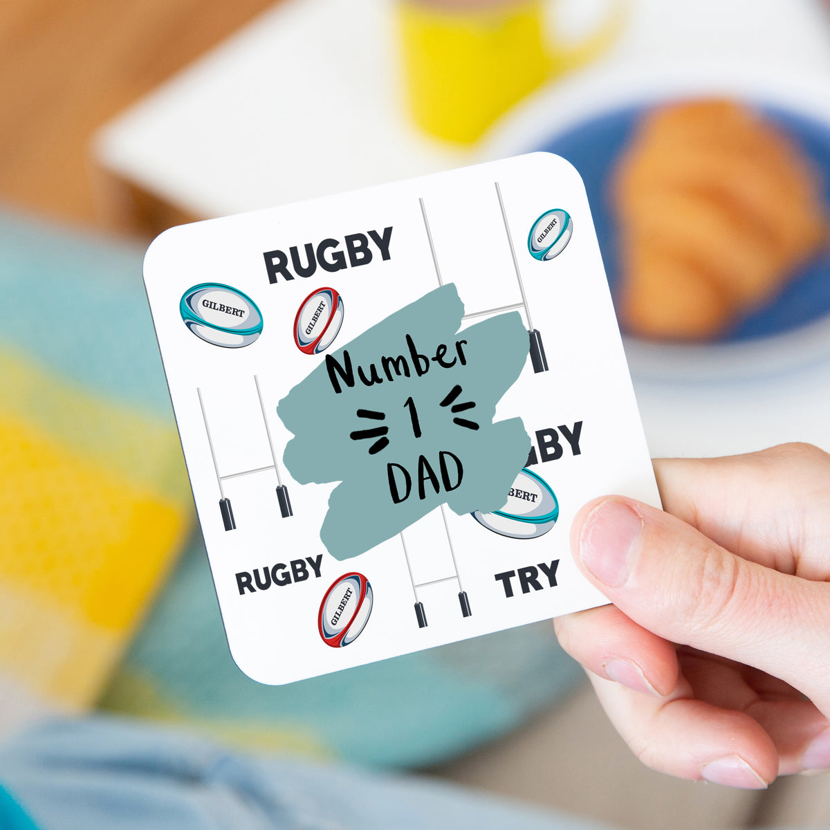 Choose Your Message Rugby Coaster