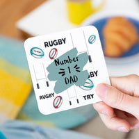 Choose Your Message Rugby Coaster