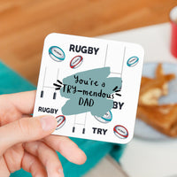 Choose Your Message Rugby Coaster