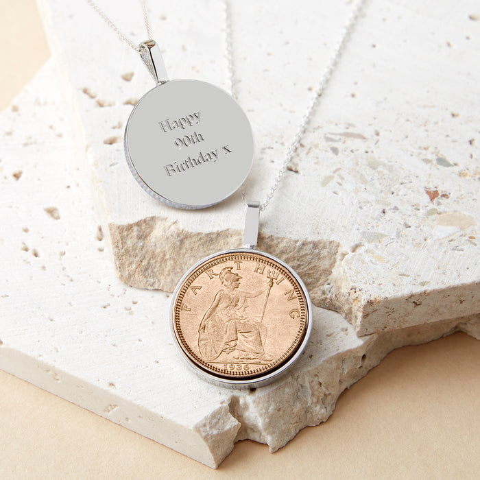 90th Birthday 1936 Farthing Coin Necklace