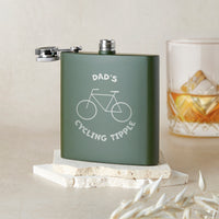 Personalised Cycling Tipple Father's Day Hip Flask