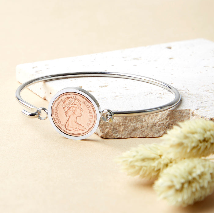50th Birthday 1976 Half Penny Coin Bracelet
