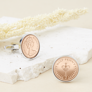 Halfpenny 40th Birthday 1983 Coin Cufflinks