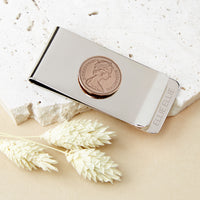 50th Birthday 1976 Halfpenny Coin Money Clip