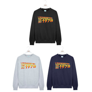 Personalised Birth Year 'Legendary Since' Sweatshirt