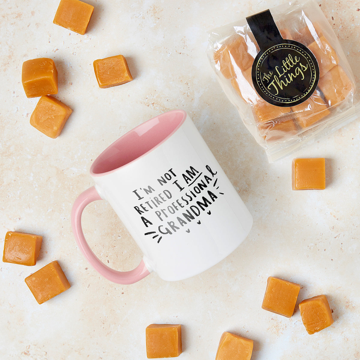 I'm Not Retired I'm A Professional Grandma Mug and Sweet Set