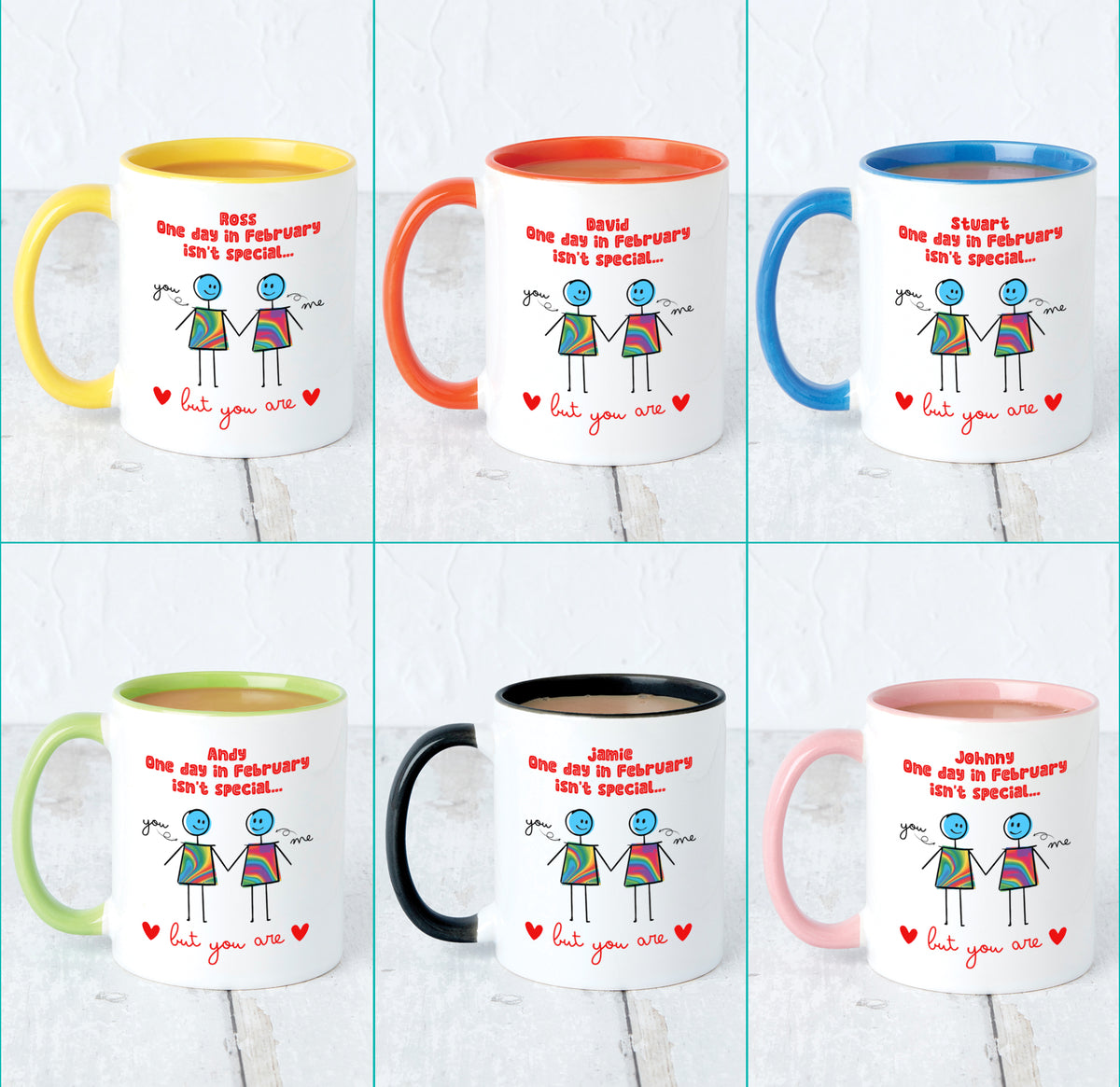 Personalised Valentines His & His Mug