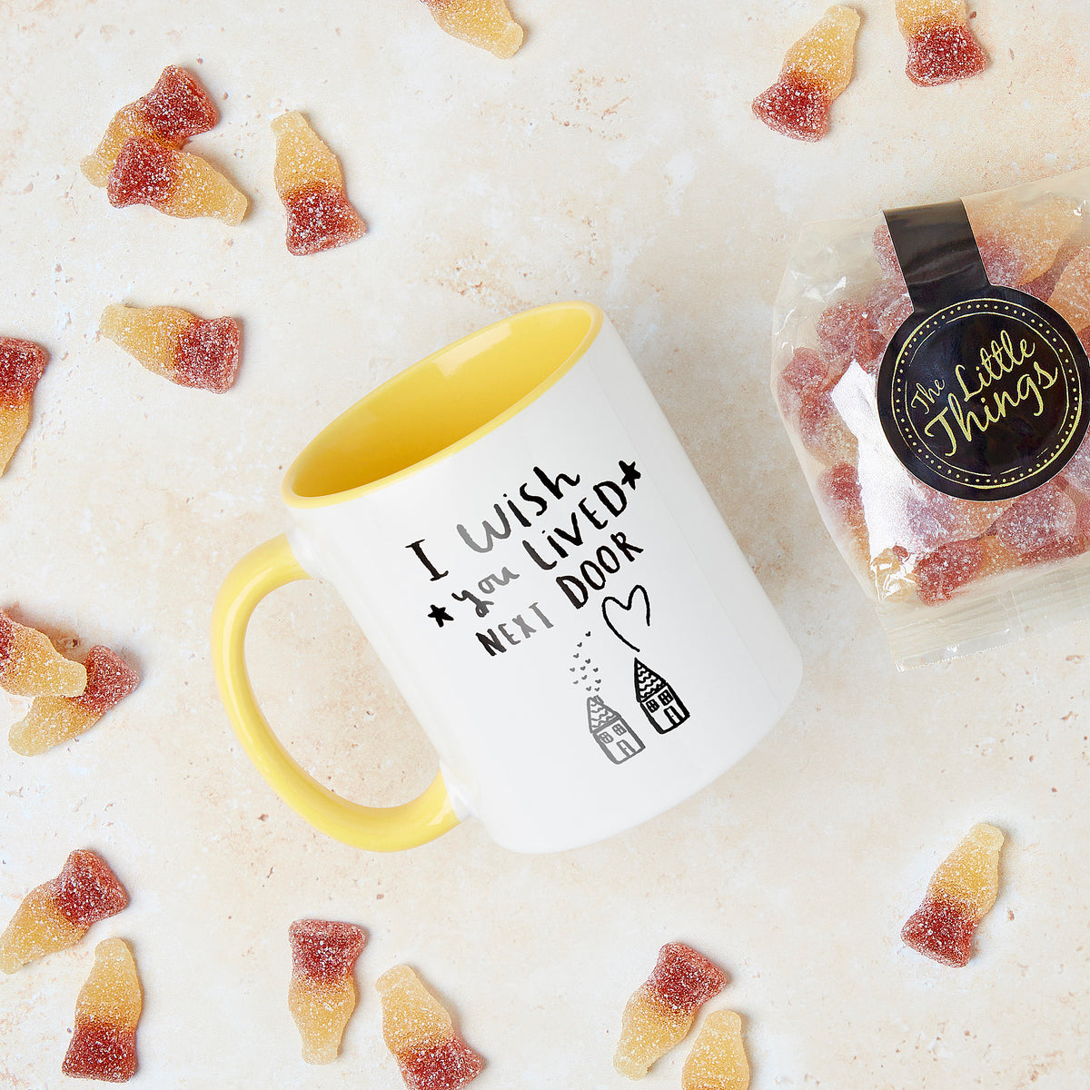 'I Wish You Lived Next Door' Friendship Mug and Sweet Set