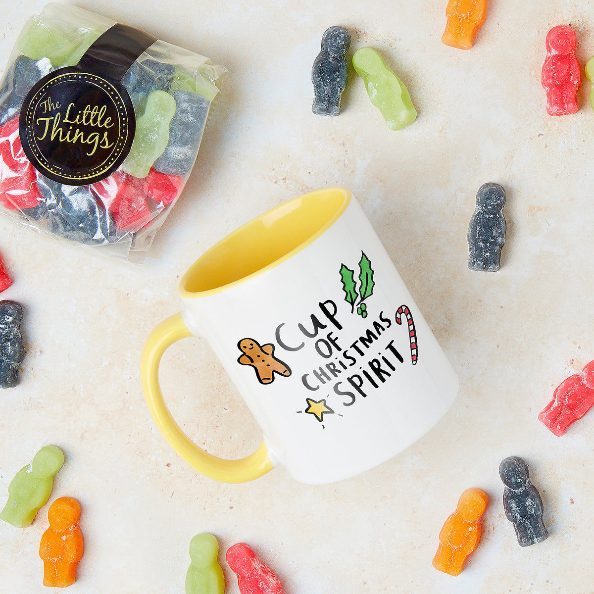 'Cup Of Christmas Spirit' Mug and Sweet Set