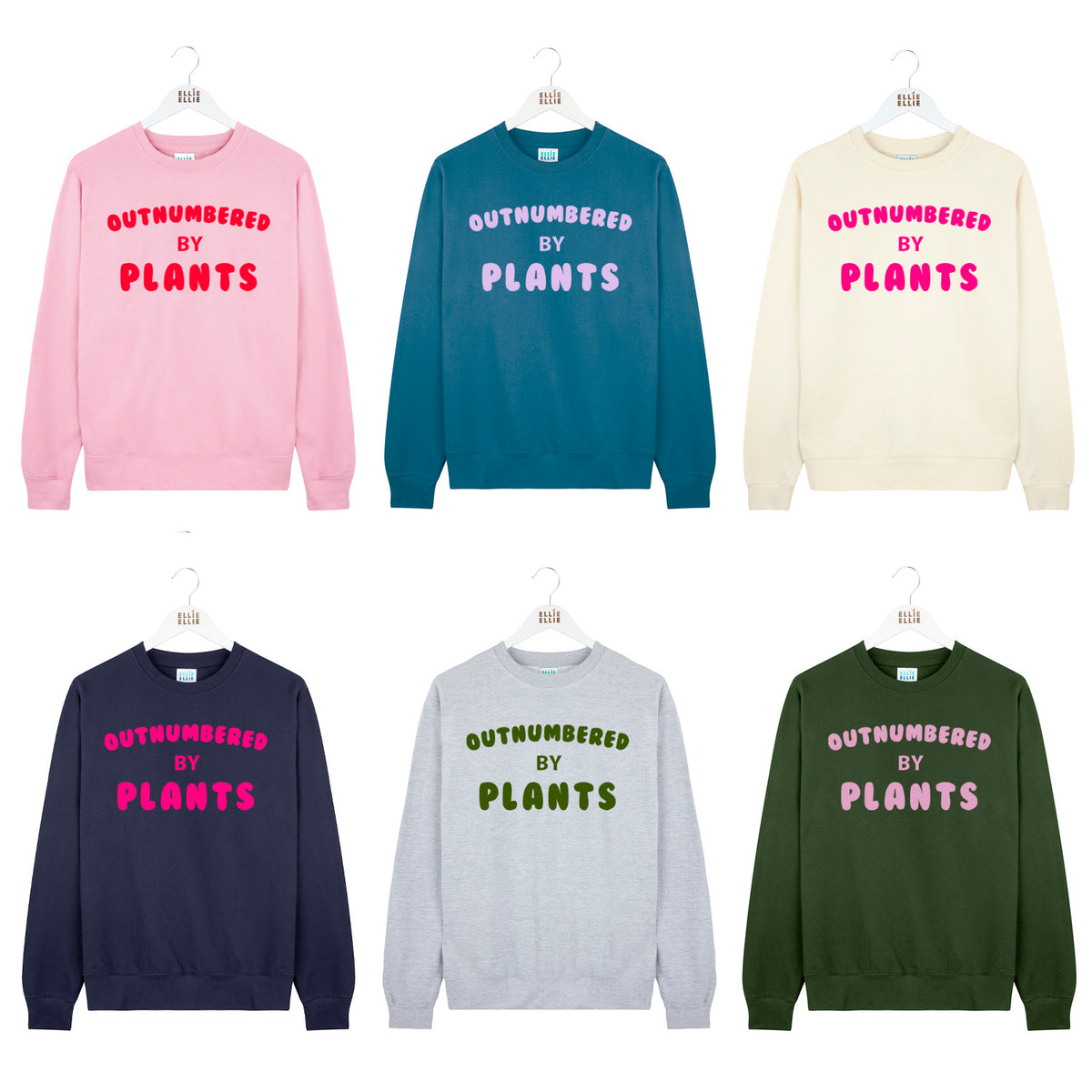 Outnumbered by Plants Sweatshirts