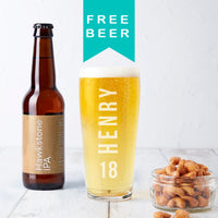 Personalised 18th Birthday Name And Age Beer Glass
