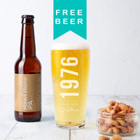 Personalised Birth Year And Name Beer Glass