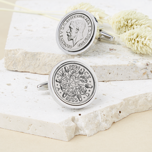 90th Birthday 1933 Sixpence Coin Cufflinks