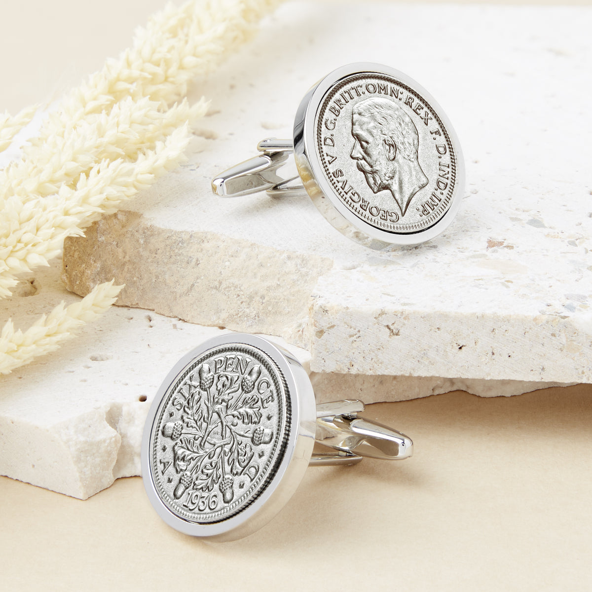 90th Birthday 1936 Sixpence Coin Cufflinks