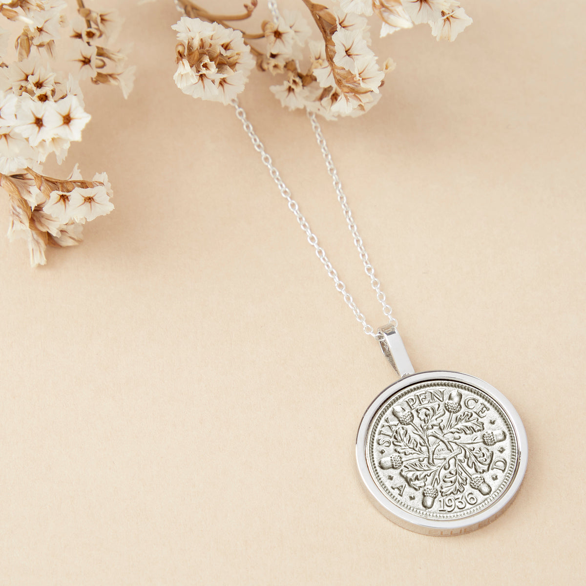 90th Birthday 1936 Sixpence Coin Necklace