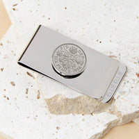 Sixpence 1956 70th Birthday Coin Money Clip