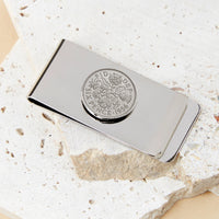 Sixpence 1956 70th Birthday Coin Money Clip