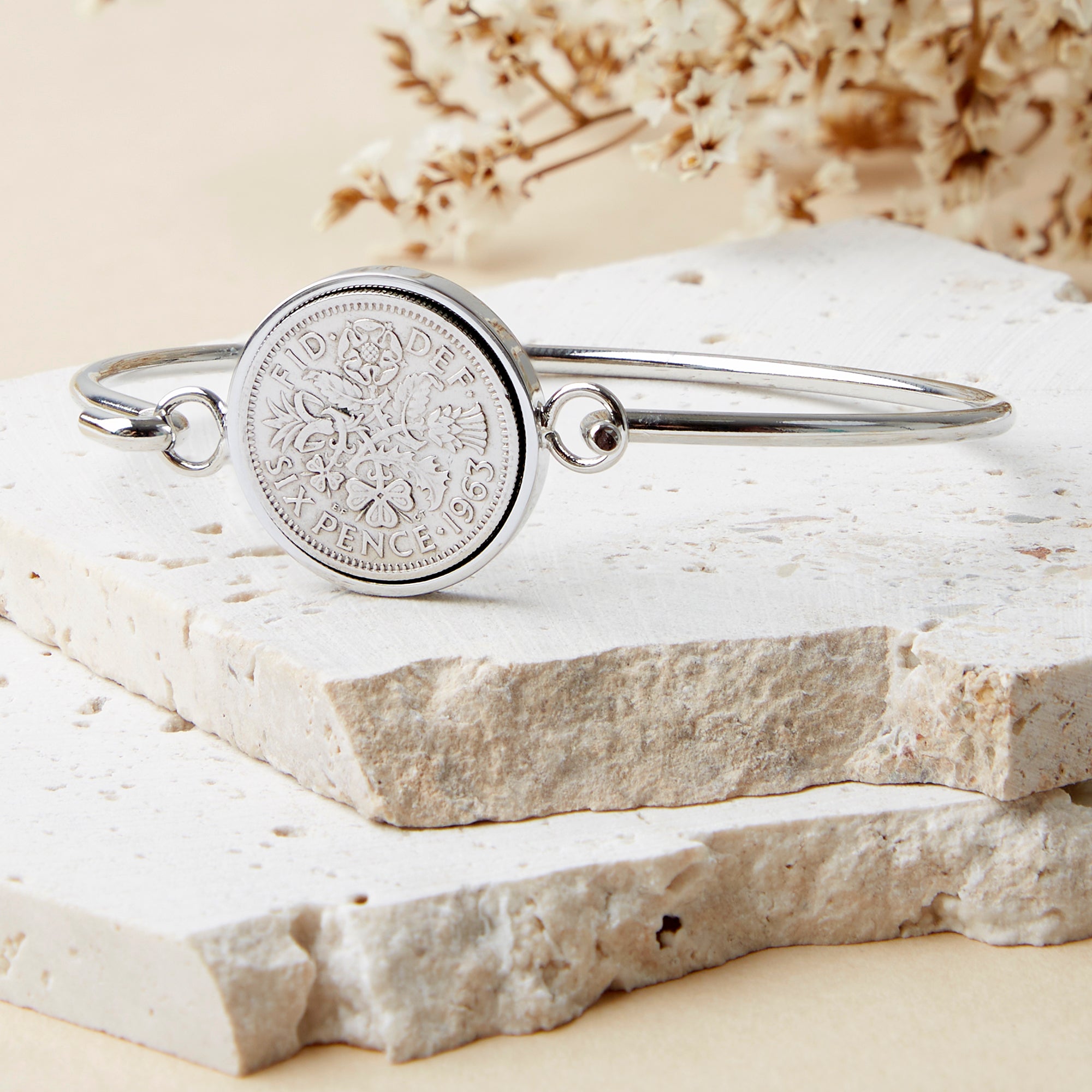 Silver coin on sale charm bracelet