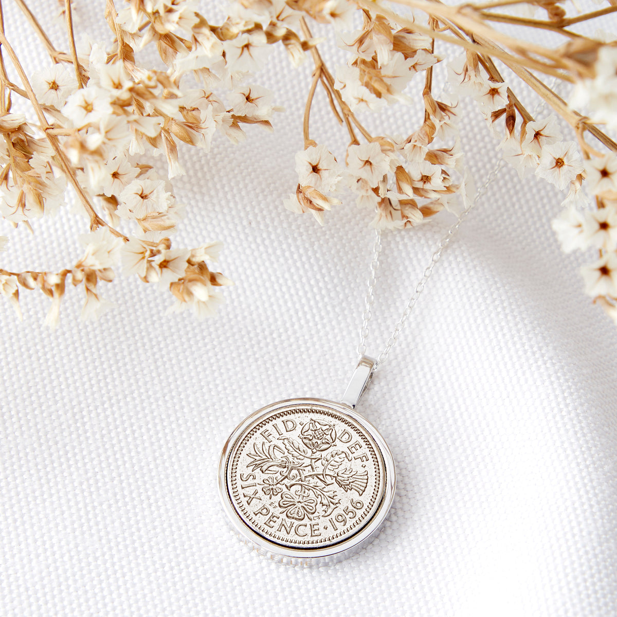 Sixpence 70th 1956 Birthday Coin Necklace