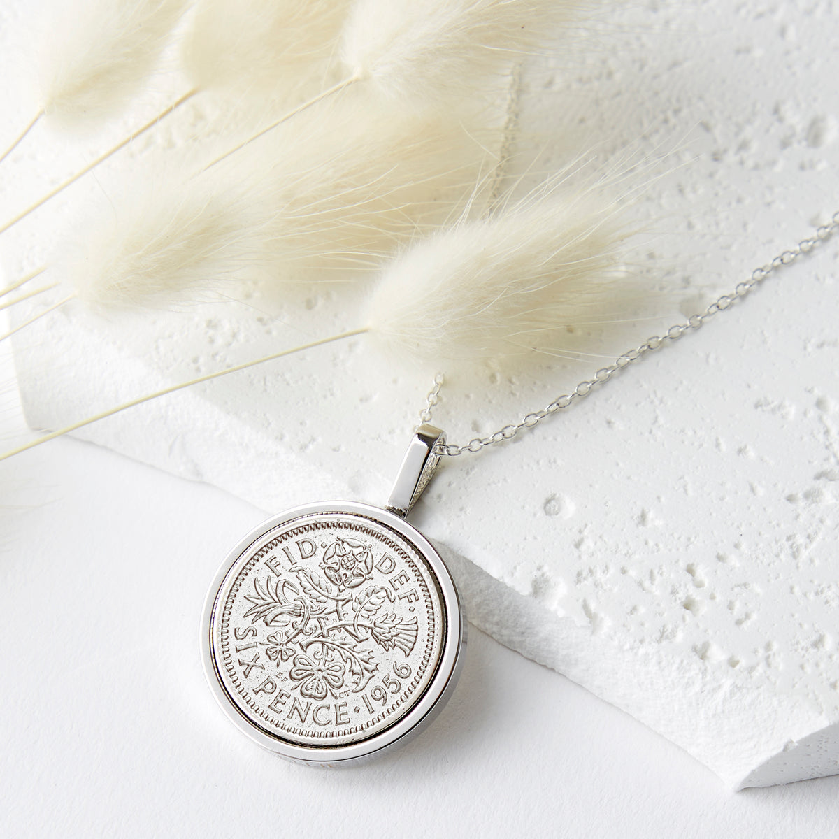 Sixpence 70th 1956 Birthday Coin Necklace